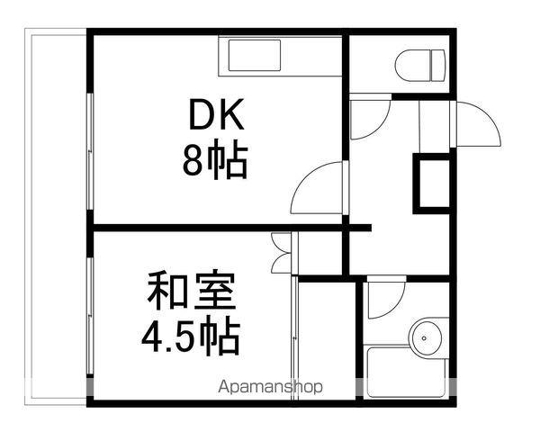 第53松井ビル(1DK/3階)の間取り写真