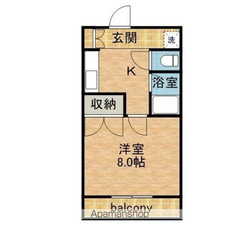 シングルス神栖(1K/3階)の間取り写真