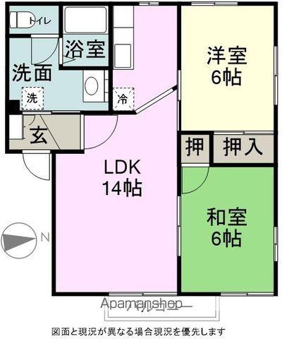 フレグランスノグチ(2LDK/1階)の間取り写真