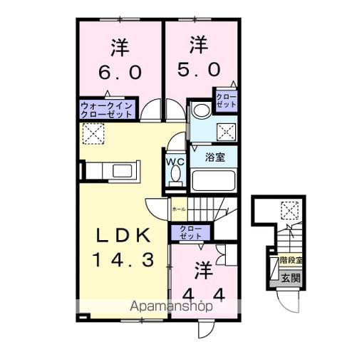 ひまわりⅤ(3LDK/2階)の間取り写真