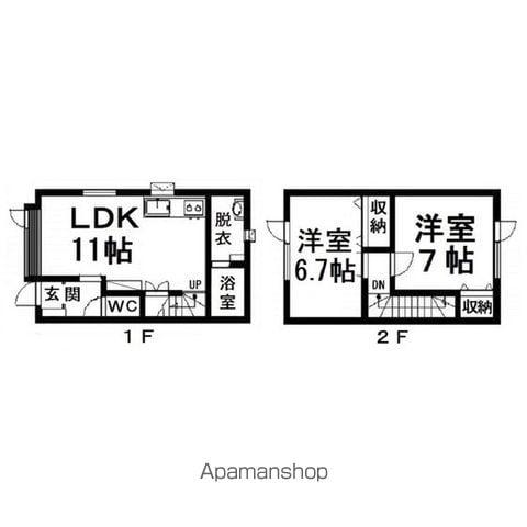 ファミール常盤C(2LDK/1階)の間取り写真