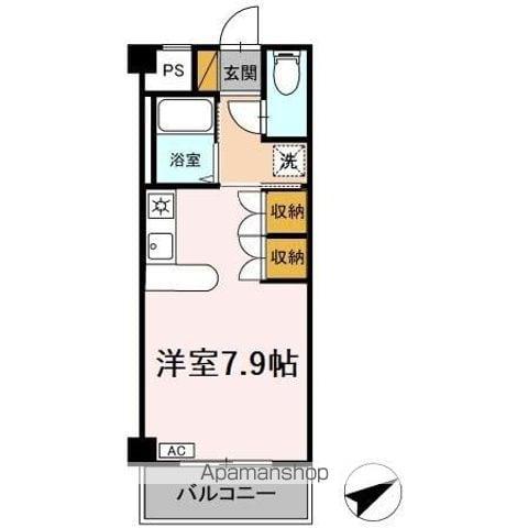 ハイムカメリア(ワンルーム/1階)の間取り写真