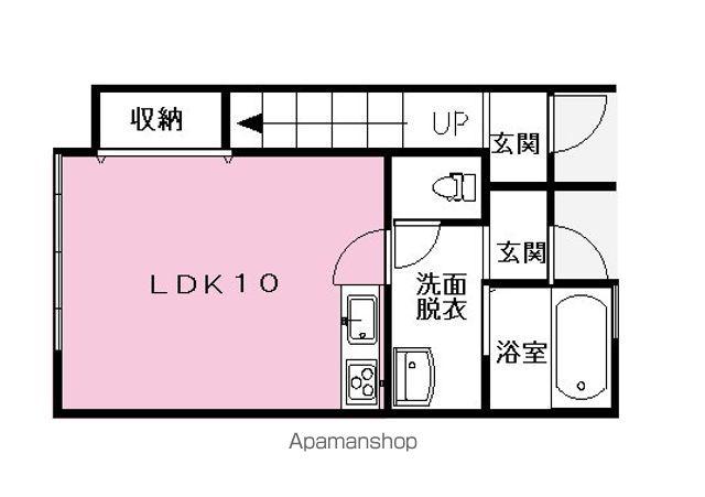 コンフォートK(ワンルーム/1階)の間取り写真