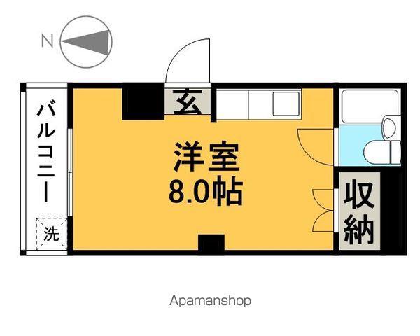 コーポ橘(ワンルーム/3階)の間取り写真