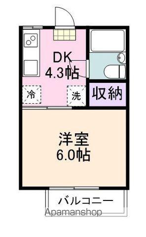 キャッスル 南海(1DK/2階)の間取り写真