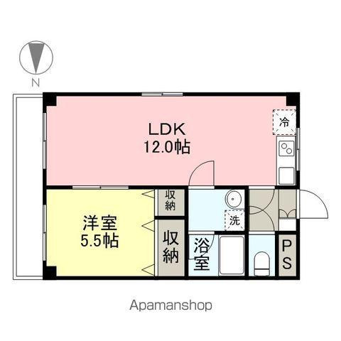 PADDY HILL(1LDK/1階)の間取り写真