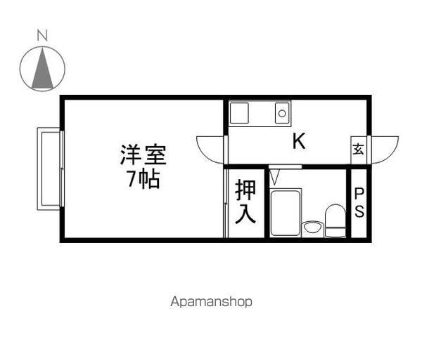 コーポAQA(1K/3階)の間取り写真