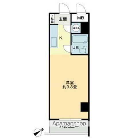 ライオンズマンションJOY博多(ワンルーム/10階)の間取り写真