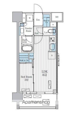 TERRA蚕糸の森(1LDK/3階)の間取り写真
