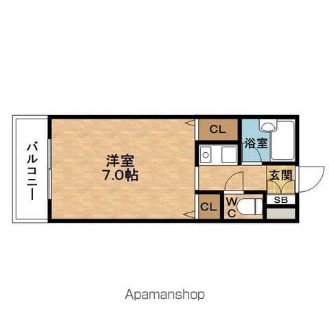 LE CIEL FUKUSHIMA(1K/6階)の間取り写真