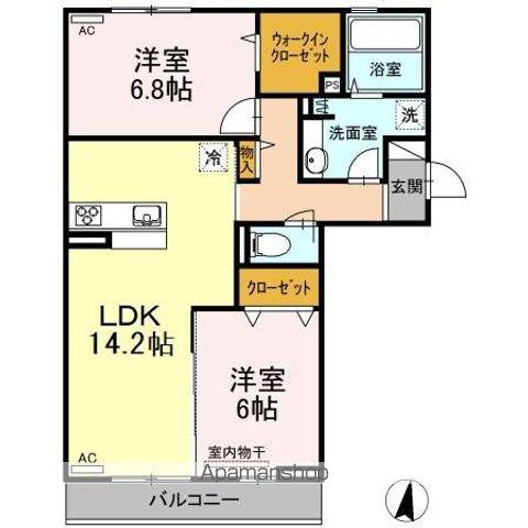 ルミエール(2LDK/3階)の間取り写真