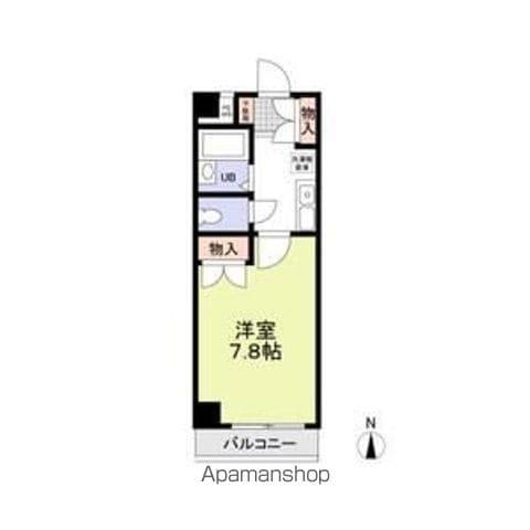 サンヒルズ藤ヶ丘(1K/4階)の間取り写真