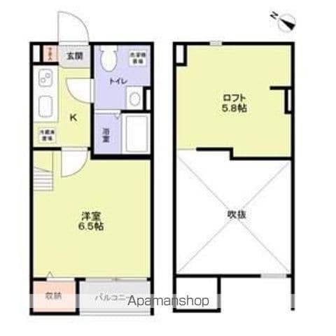 CARPEDIEM堺(1K/1階)の間取り写真