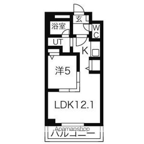 T-COURT(1LDK/3階)の間取り写真