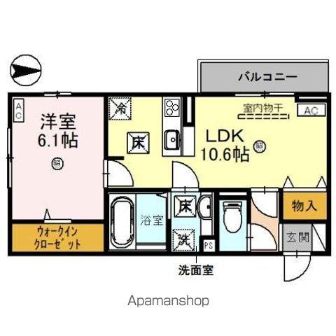 レフィーノ(1LDK/1階)の間取り写真