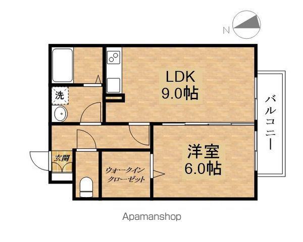 瀬田メディエートプラザB(1LDK/2階)の間取り写真