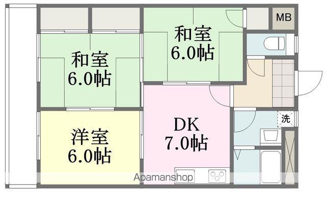 室町ハイツ(3DK/5階)の間取り写真