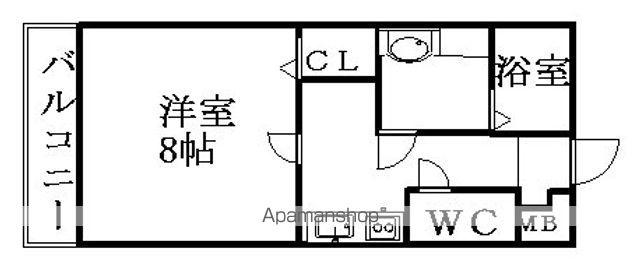 アンプルールリーブル MORPHO(1K/1階)の間取り写真
