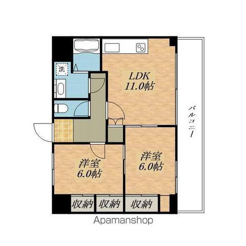 ソレイユ千(2LDK/5階)の間取り写真