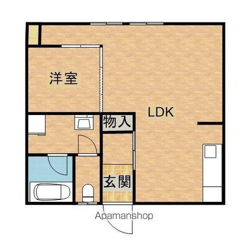穂高荘(1LDK/1階)の間取り写真