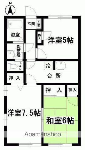 アピア勿来(3K/1階)の間取り写真