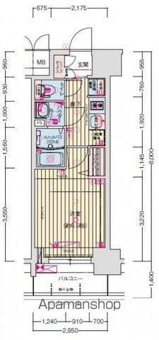 プレサンス鶴舞ファースト(1K/15階)の間取り写真