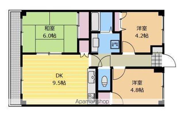 エクセレントイシイ(3DK/1階)の間取り写真