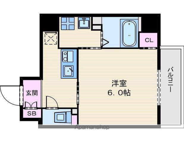 エスカーサ心斎橋イースト(1K/5階)の間取り写真