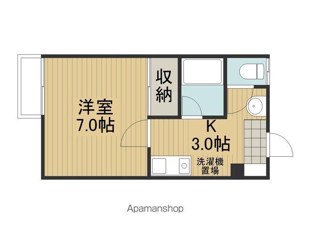 S.S.ハイツA棟(1K/2階)の間取り写真