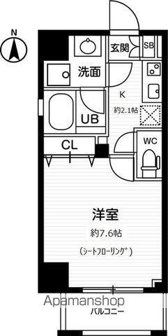 AVANTI JOHOKU(1K/7階)の間取り写真