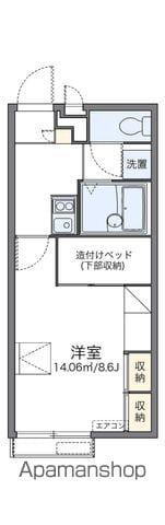レオパレス富(1K/2階)の間取り写真