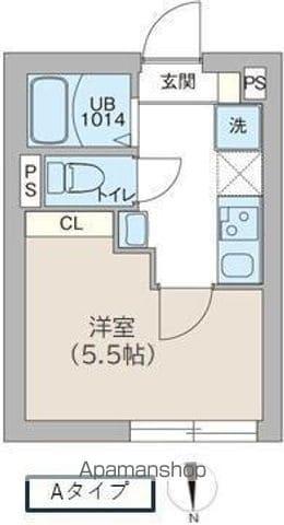 レピュア高円寺レジデンス(1K/2階)の間取り写真