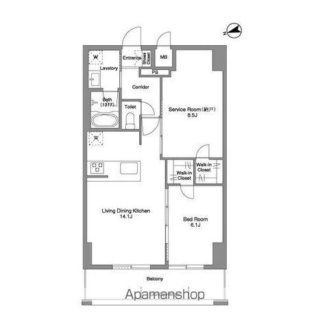 PRIMA STELLA(1SLDK/8階)の間取り写真