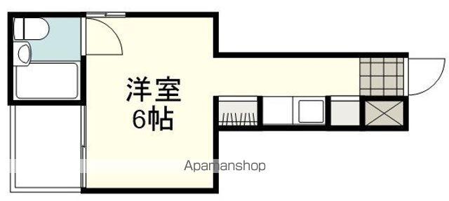 プリンスマンション中田(ワンルーム/2階)の間取り写真