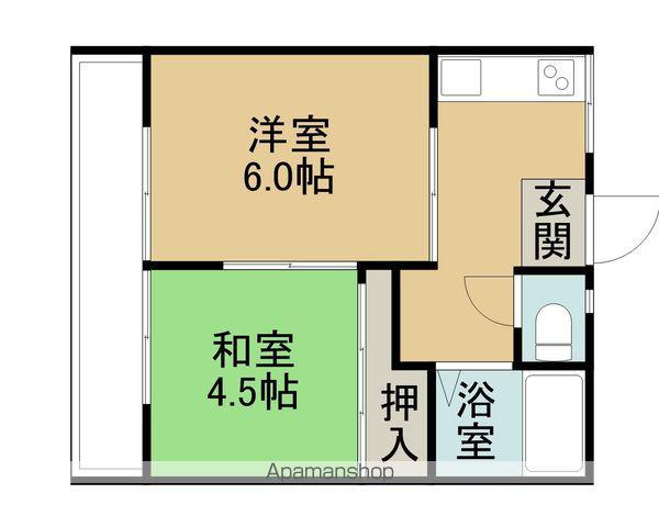 サンリッチ鶴賀(2K/2階)の間取り写真