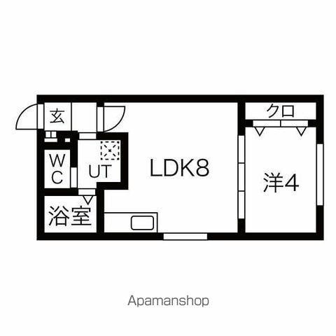 ラフィーネ医大前(1LDK/2階)の間取り写真