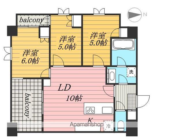 KDXレジデンス錦糸町(3LDK/9階)の間取り写真