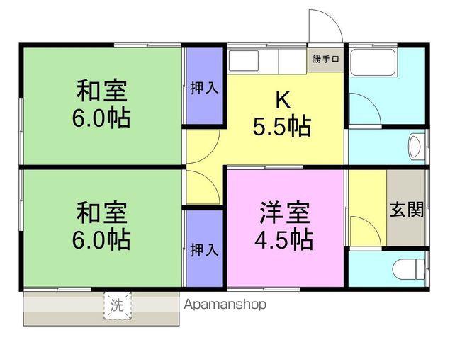 伊豆箱根鉄道駿豆線 伊豆長岡駅 徒歩16分 1階建 築44年(3K)の間取り写真