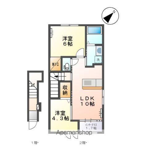 グランチェスタM(2LDK/2階)の間取り写真