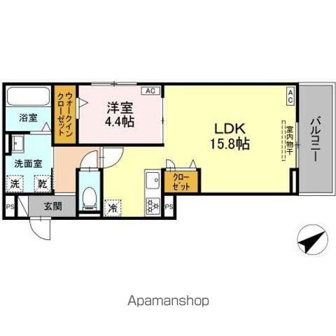 ルヴィータ川名(1LDK/2階)の間取り写真