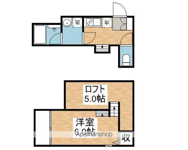 アルバーノ北山(1K/2階)の間取り写真