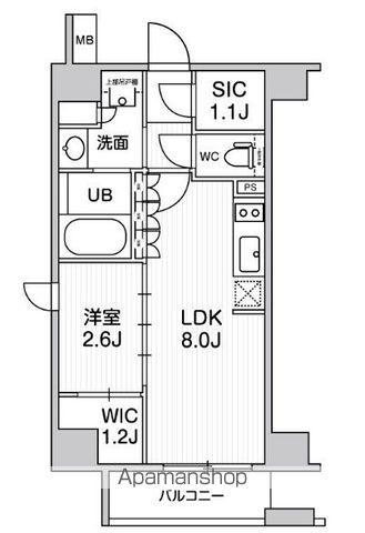 シーズンフラッツ新高円寺(1LDK/5階)の間取り写真
