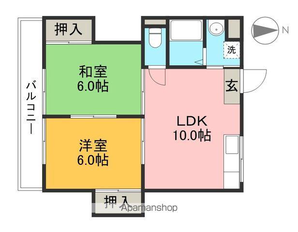 プレミール高埇(2DK/3階)の間取り写真