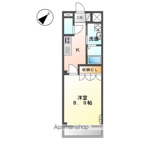 グリーングラス壱番館(1K/3階)の間取り写真