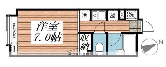 セントヒルズ仙台(ワンルーム/4階)の間取り写真