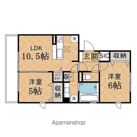 FOREST(2LDK/2階)の間取り写真