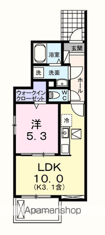 シャンモワノ(1LDK/1階)の間取り写真