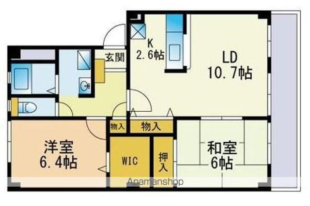 ラフォーレMORI(2LDK/2階)の間取り写真