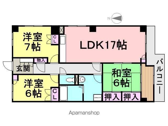 ヴィラ・エコー塚口(3LDK/4階)の間取り写真