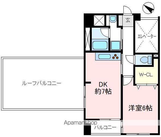 サンシャイン狭山(1DK/5階)の間取り写真